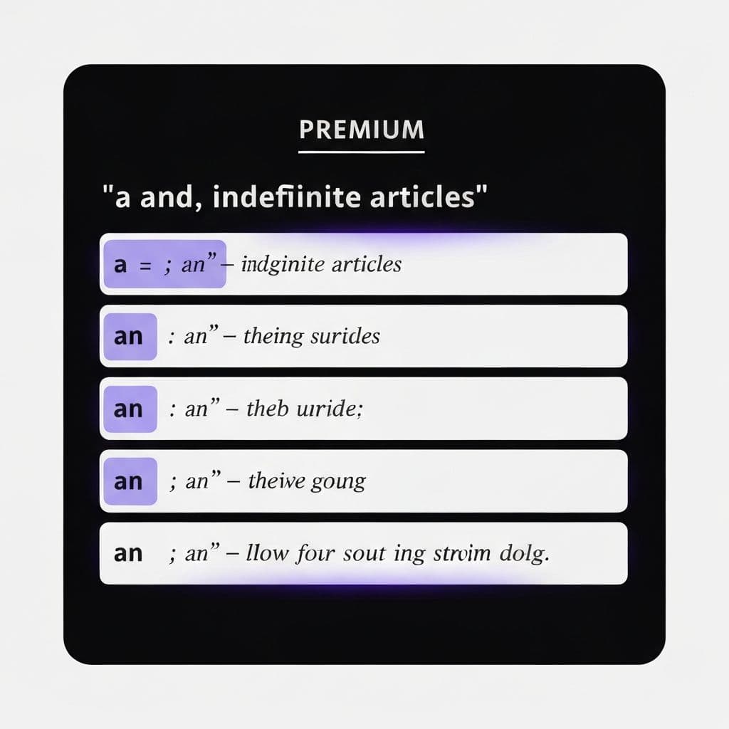 A or An? - Learn A1 English with choose option