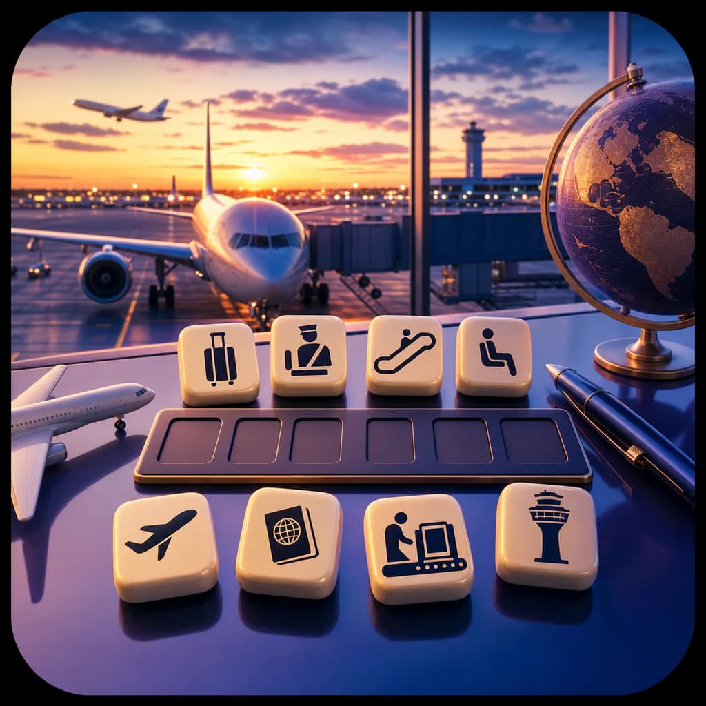 Airport Vocabulary: Word Box - Learn B1 English with word box fill