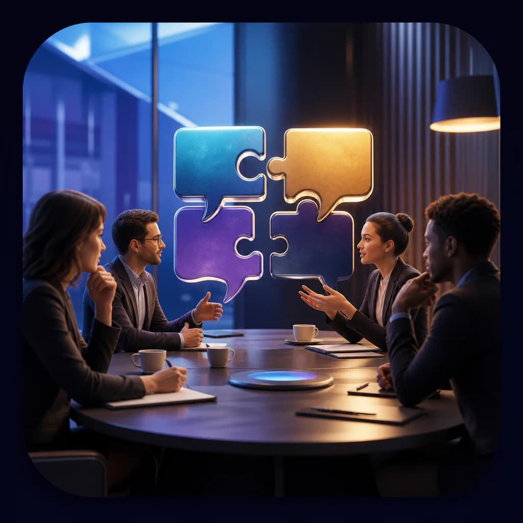 Meetings & Discussions - Learn B1 English with word box fill